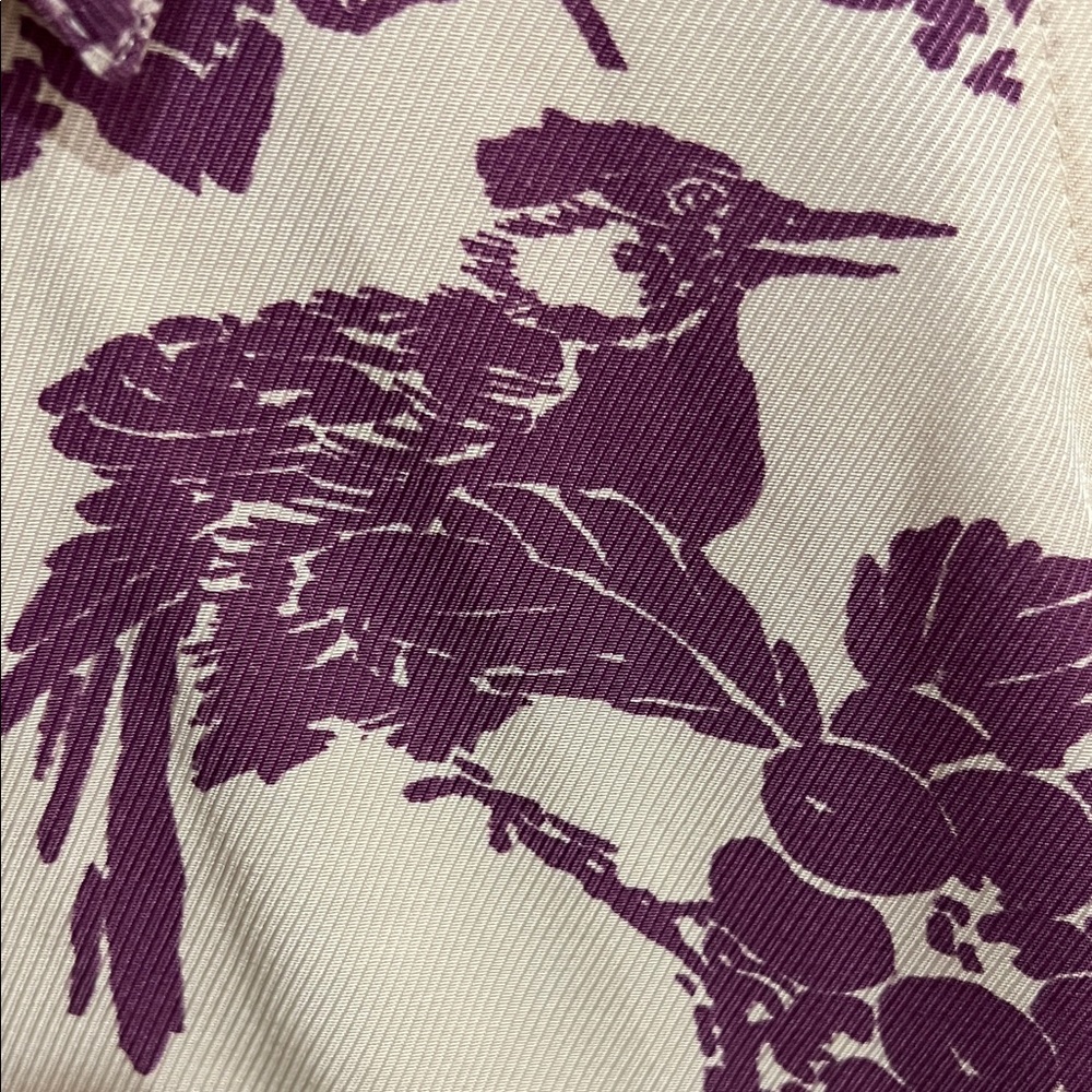 Floral Purple and White Women's Top - Picture 4 of 4